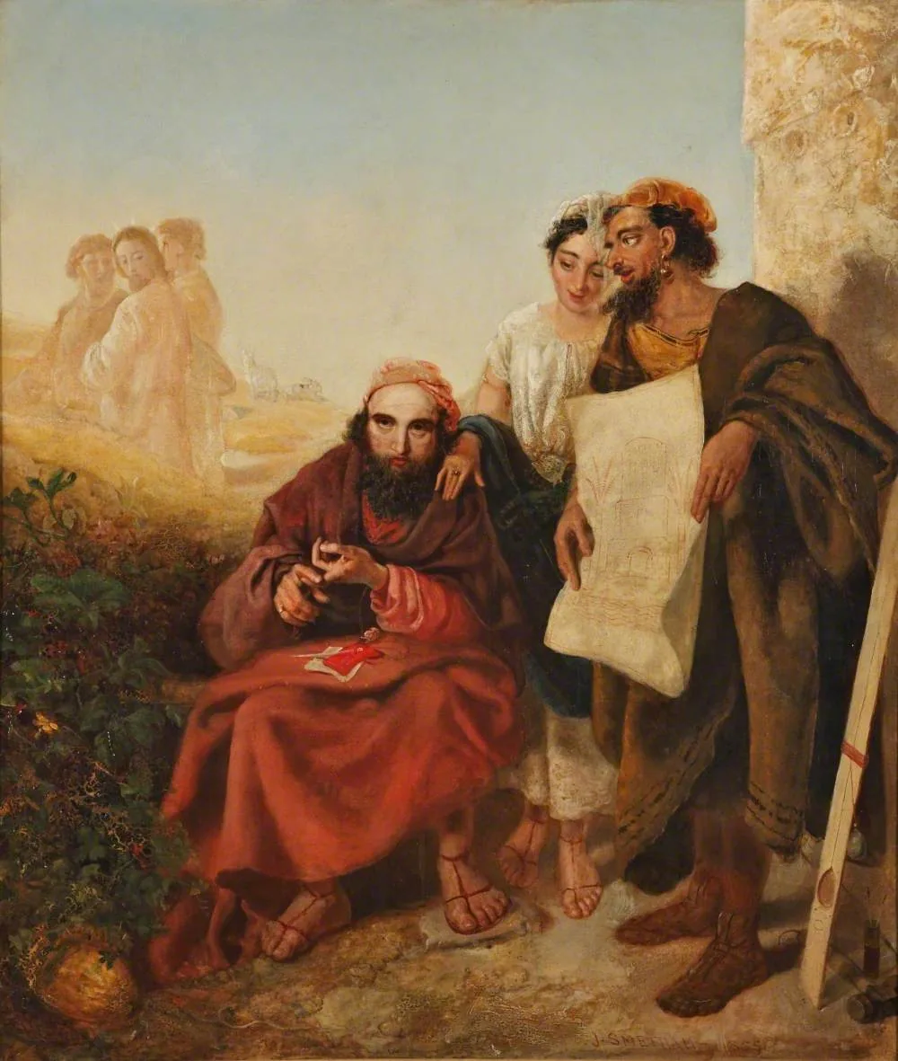 James Smetham (1821-1889) - Counting the Cost - WAG 2652 - Walker Art Gallery